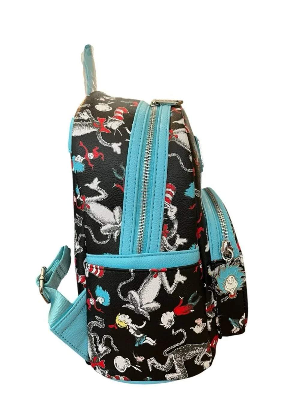 Loungefly Dr Seuss Cat in the Hat AOP Mini Backpack Thing One Thing Two Bag NWT